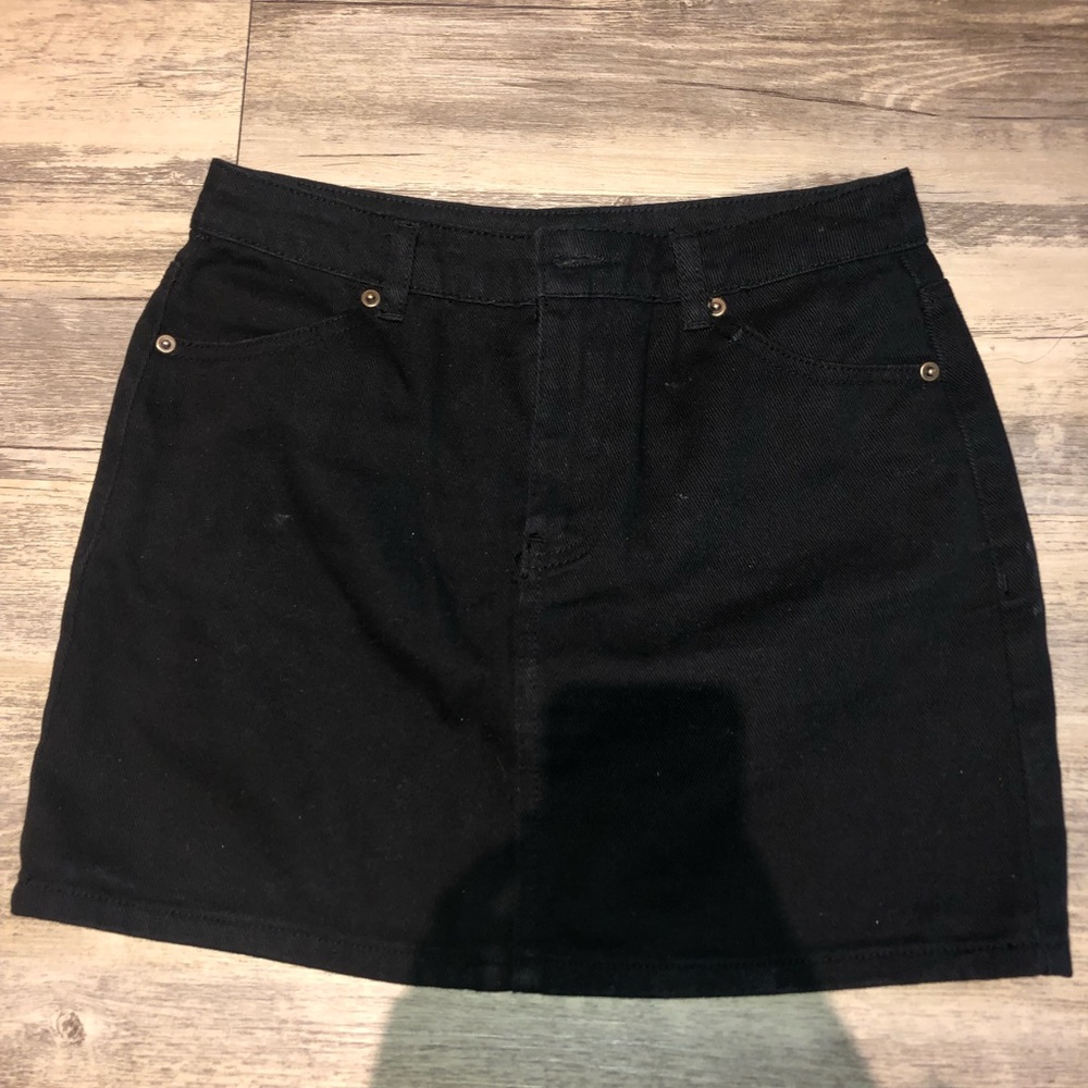 Forever 21 black jean skirt